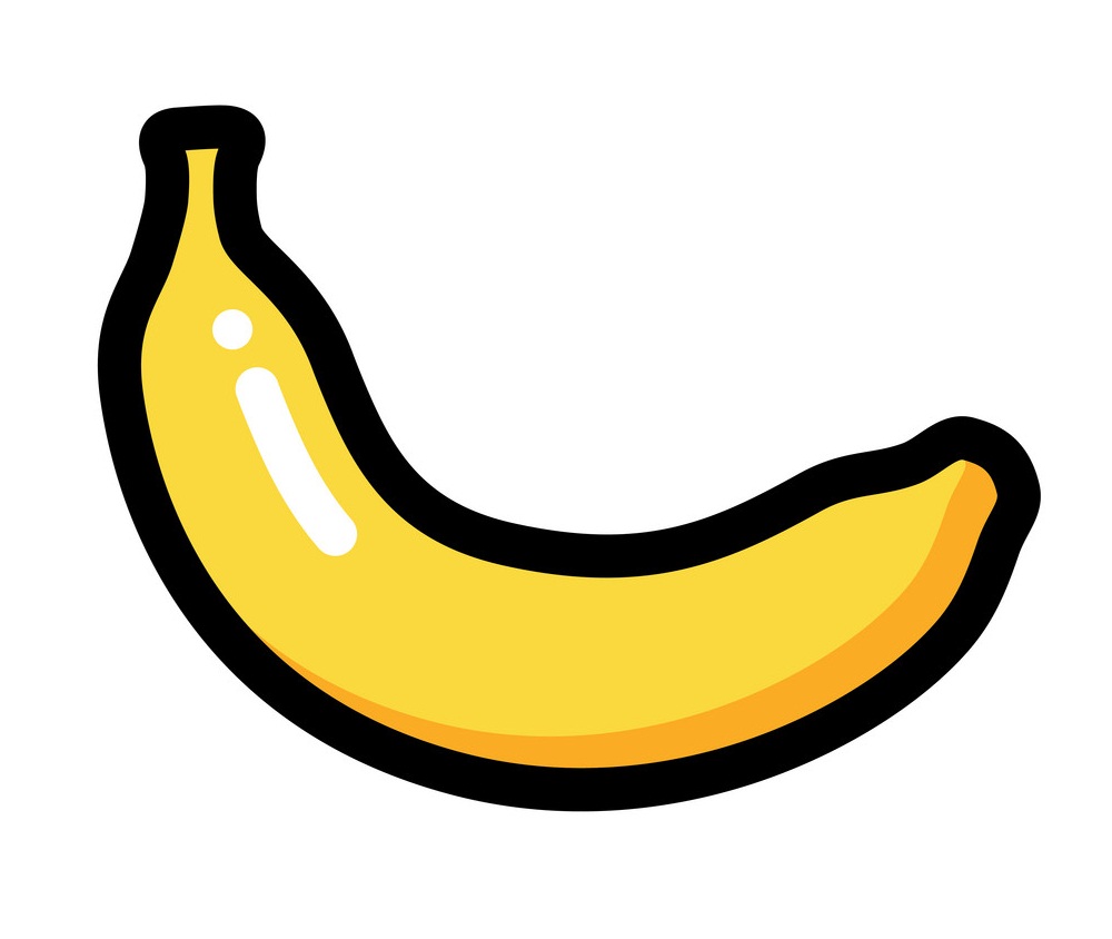 バナナのアイコンのイラスト イラスト