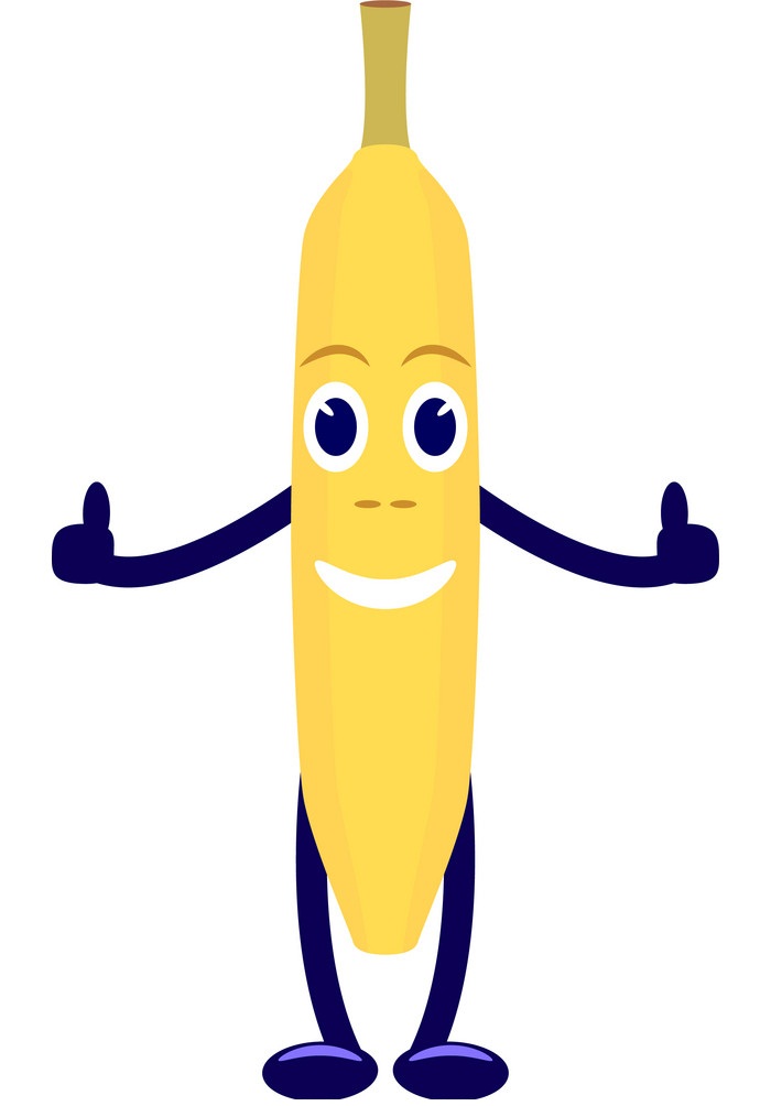 バナナのキャラクターのイラスト イラスト