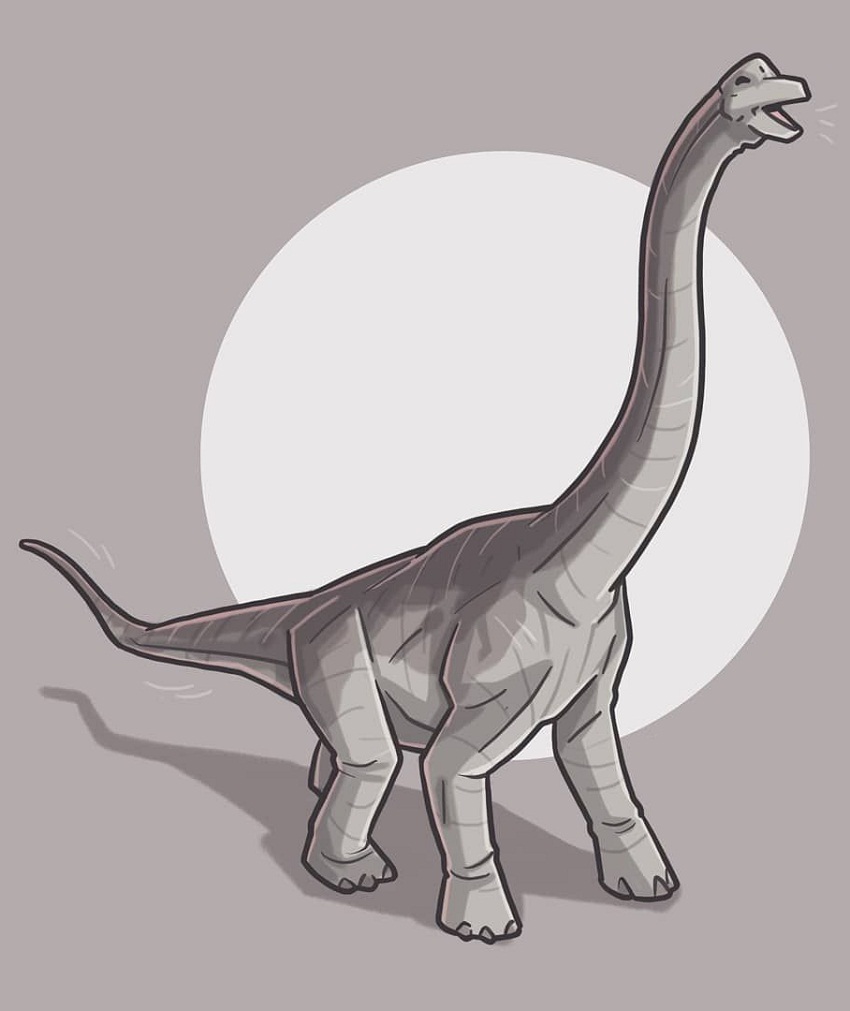 ブラキオサウルスの恐竜のイラスト イラスト
