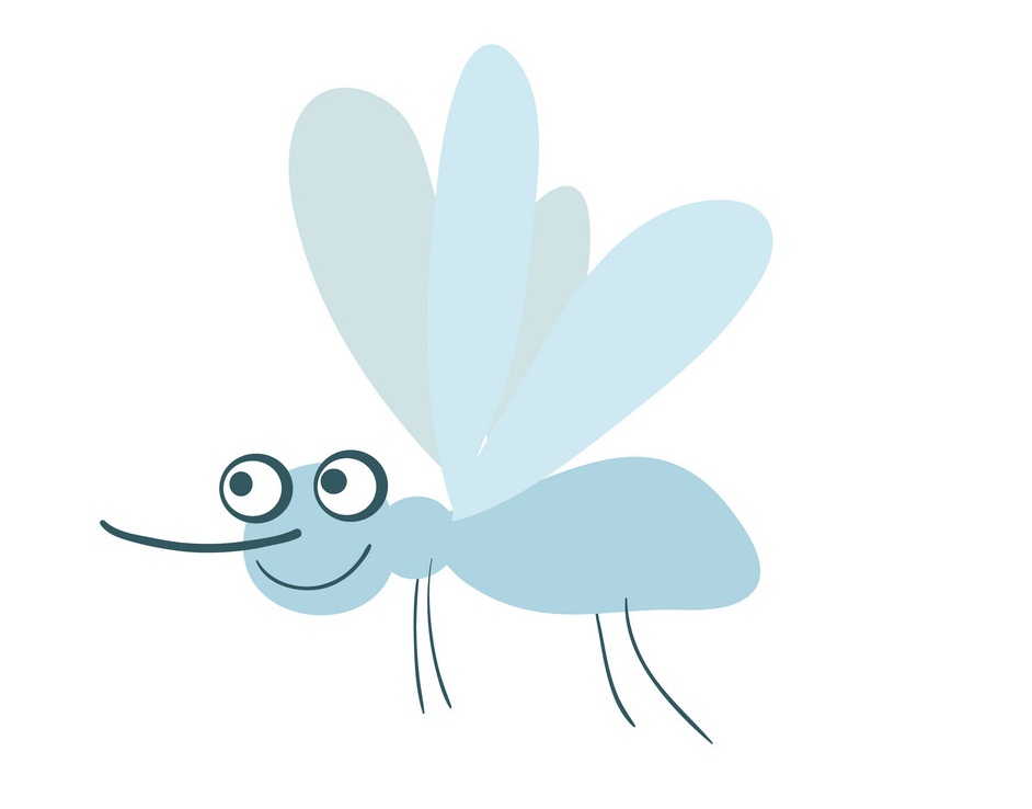 小さな青い蚊 イラスト