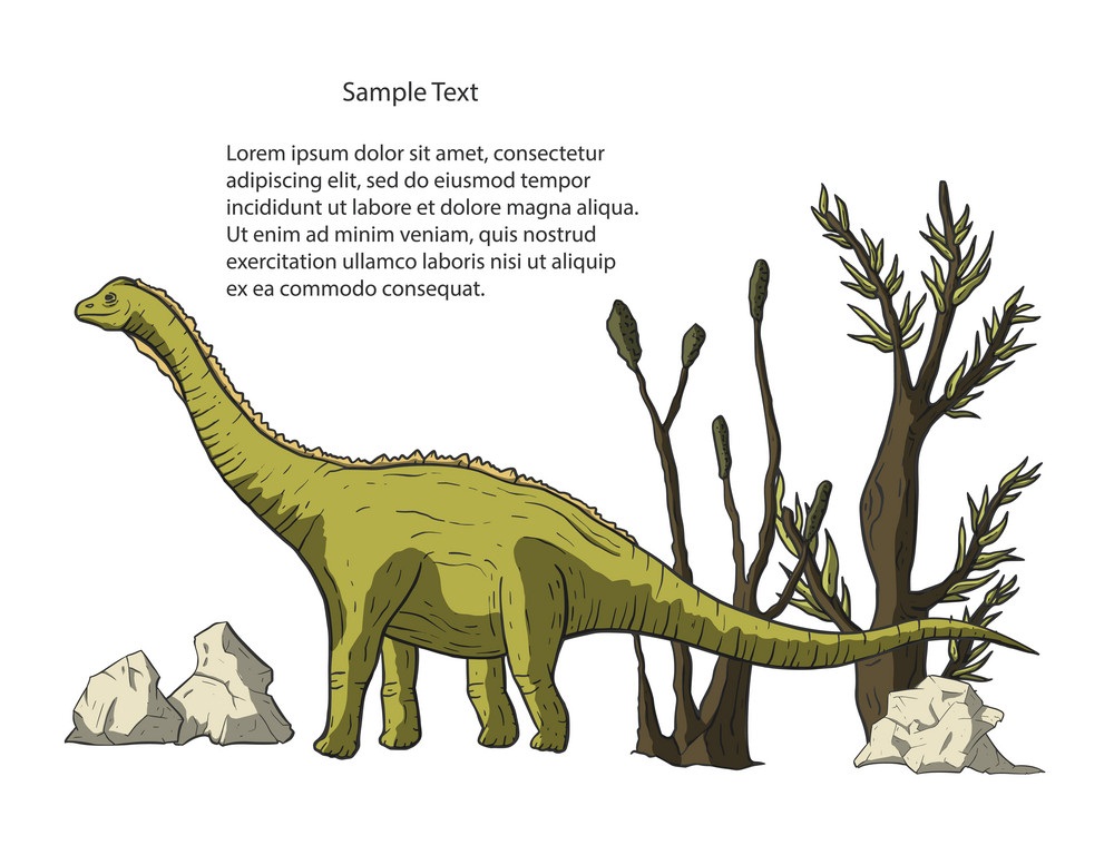 ディプロドクス恐竜のイラスト イラスト