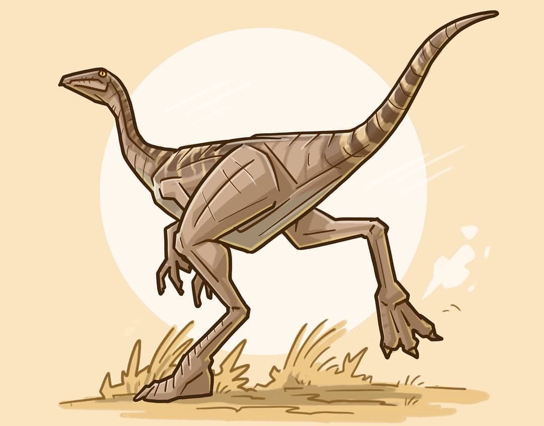 ガリミムス恐竜のイラスト イラスト