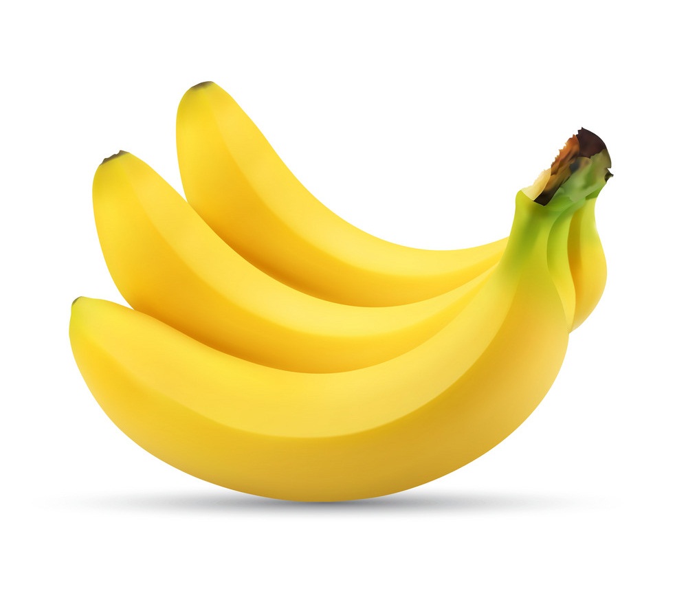 現実的なバナナの束のイラスト