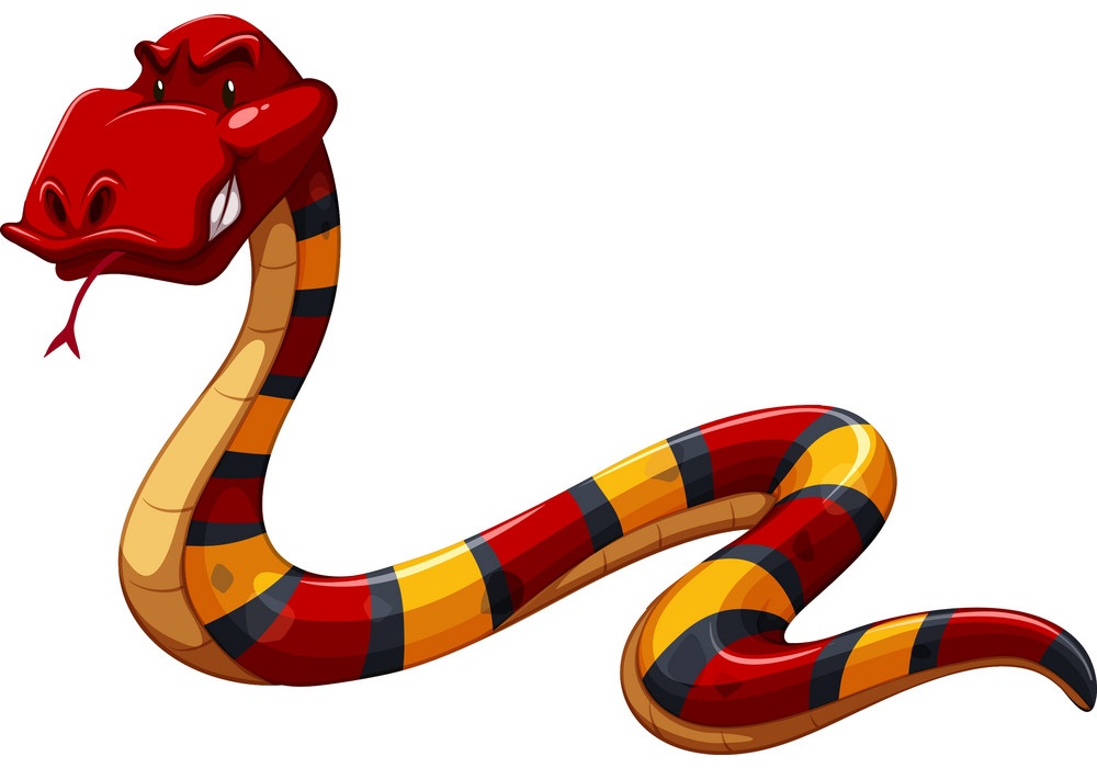 怒っているヘビのイラスト イラスト
