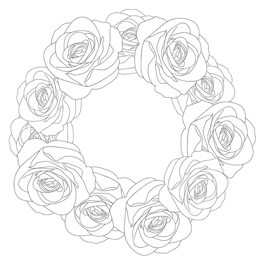 イラストバラの花輪の概要 イラスト