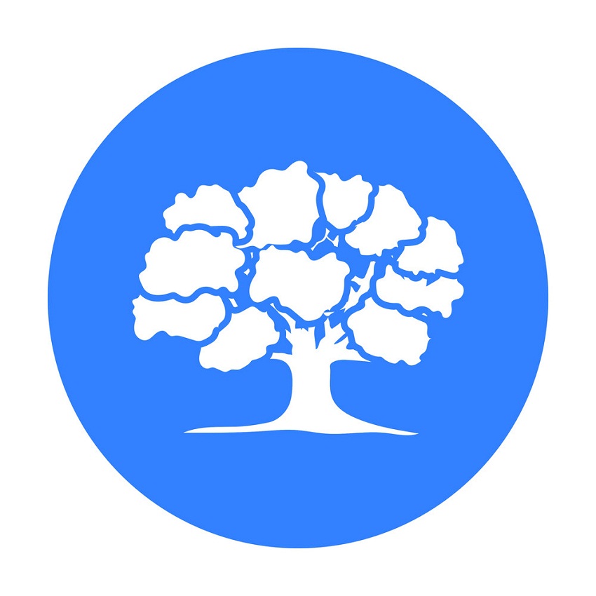イラストオークの木のロゴ1