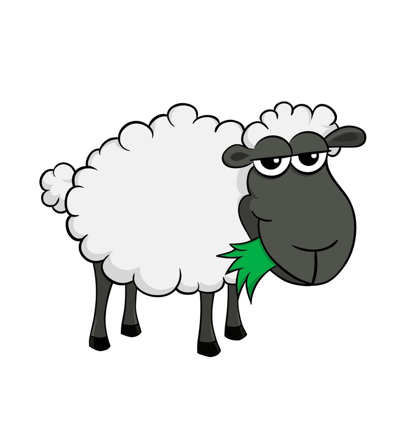 草を食べる羊のイラスト イラスト