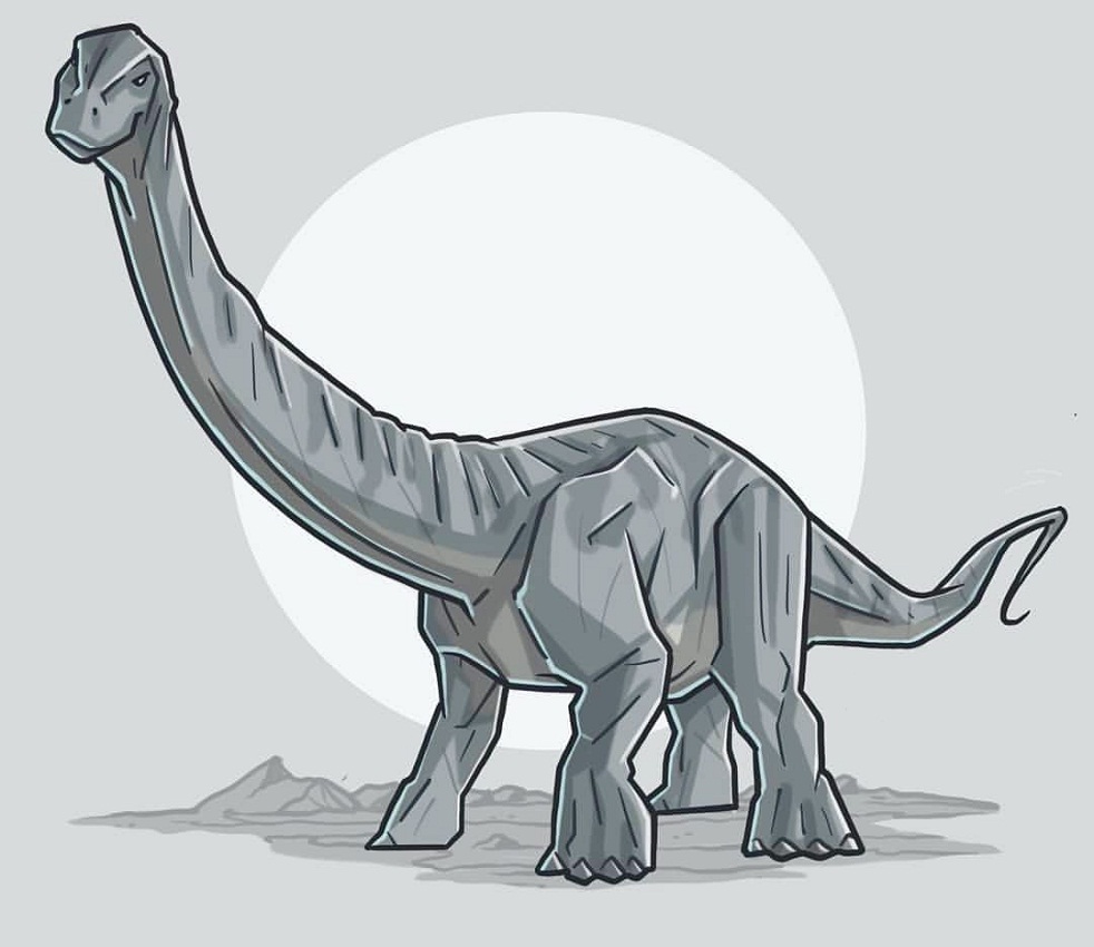 恐竜アパトサウルスのイラスト イラスト