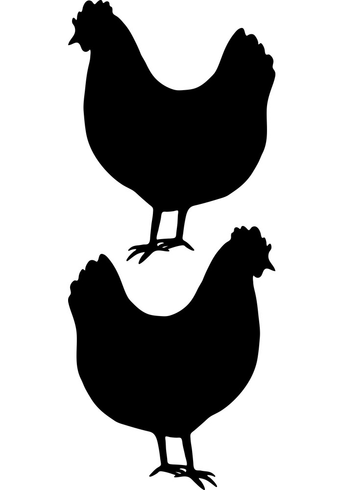 鶏のシルエットイラスト 4 イラスト