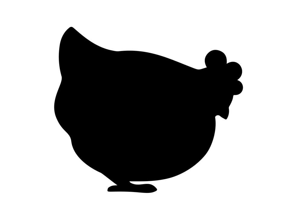 鶏のシルエットのイラスト3 イラスト