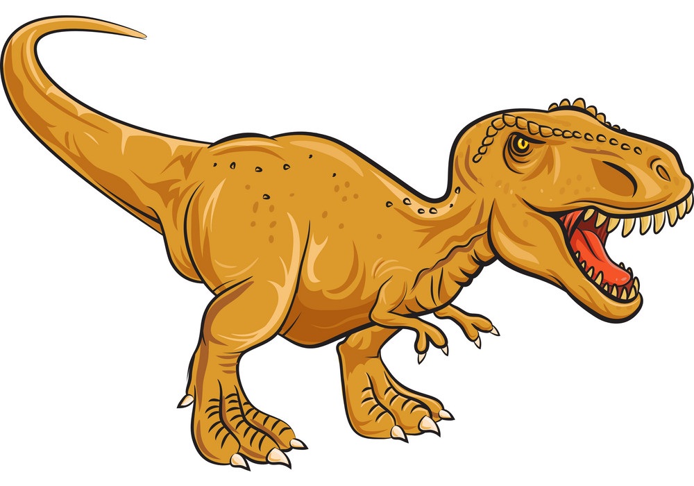 オレンジ色のティラノサウルス レックスのイラスト イラスト
