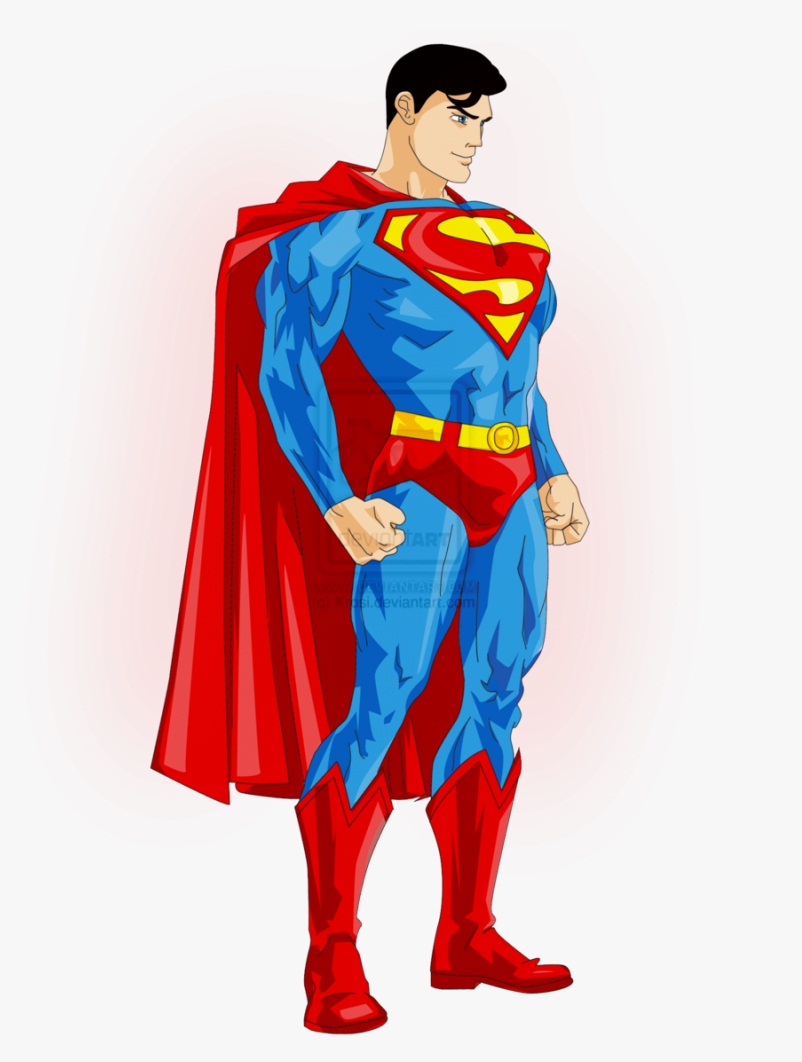 スーパーマンが立っているイラスト