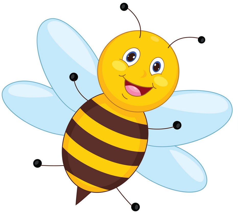 幸せな蜂のイラスト