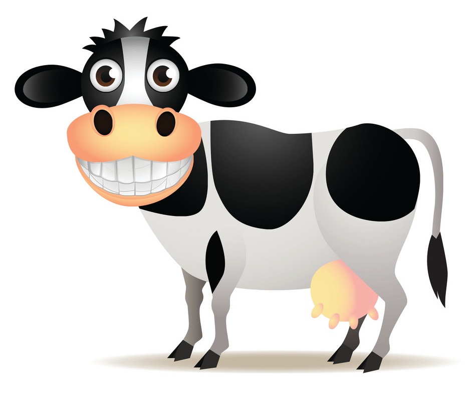 幸せな牛の笑顔のイラスト イラスト