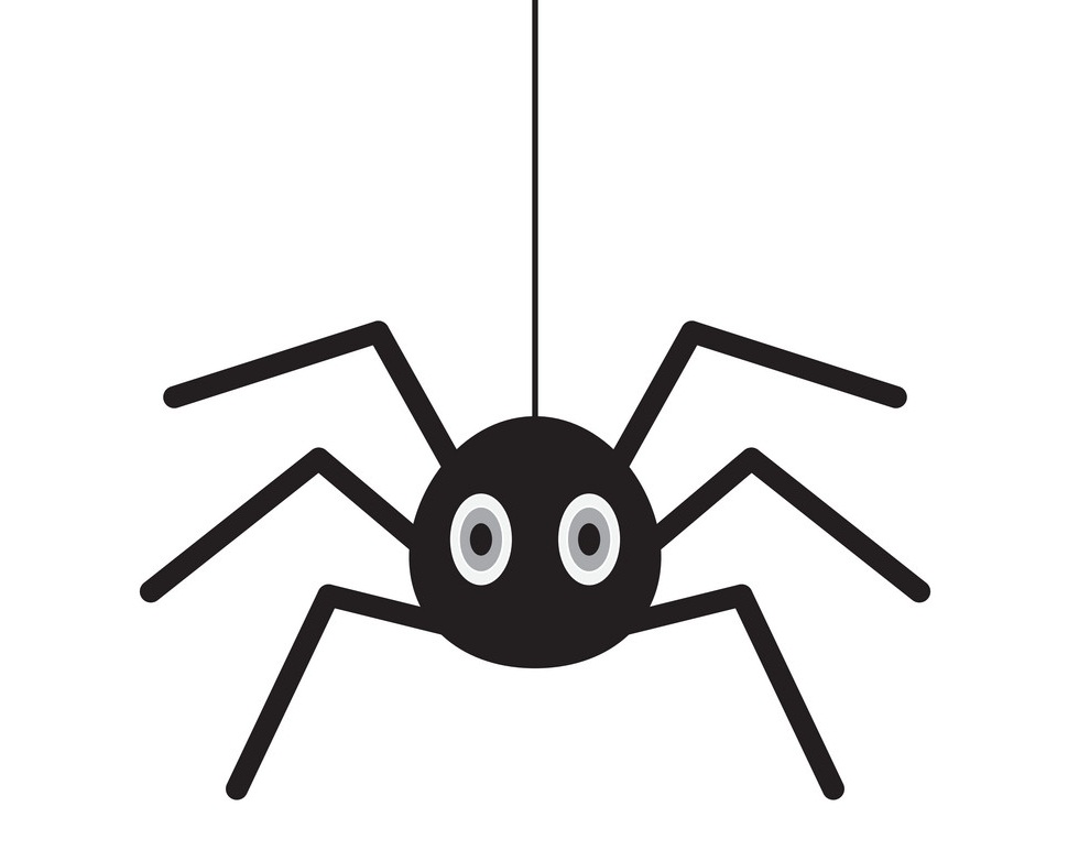 シンプルなクモ昆虫のイラスト
