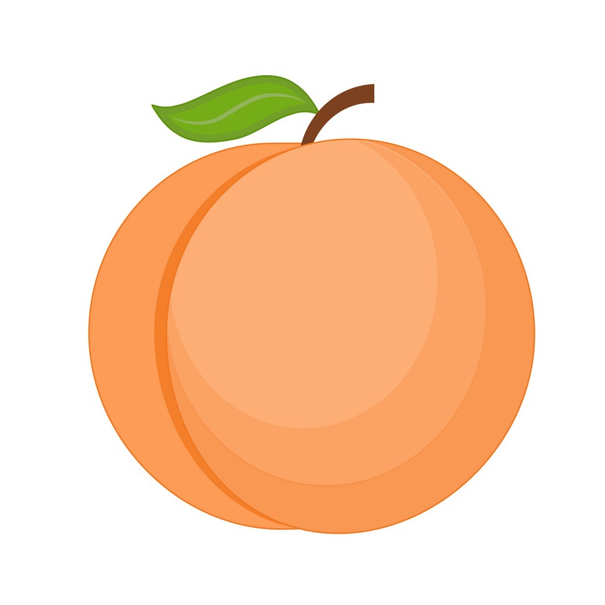 シンプルな桃のイラスト