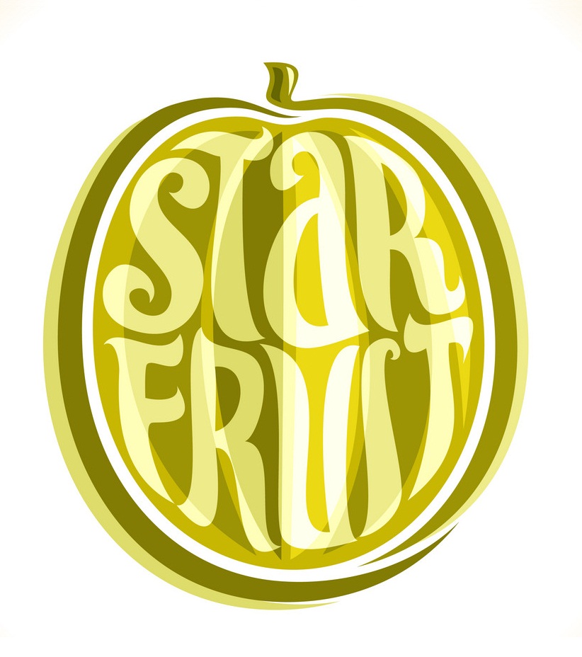 スターフルーツのロゴのイラスト Sutāfurūtsu no rogo no irasuto