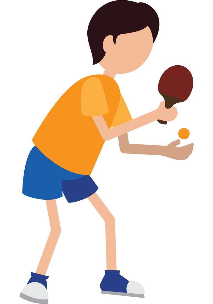 卓球をしている男の子のイラスト アイコン