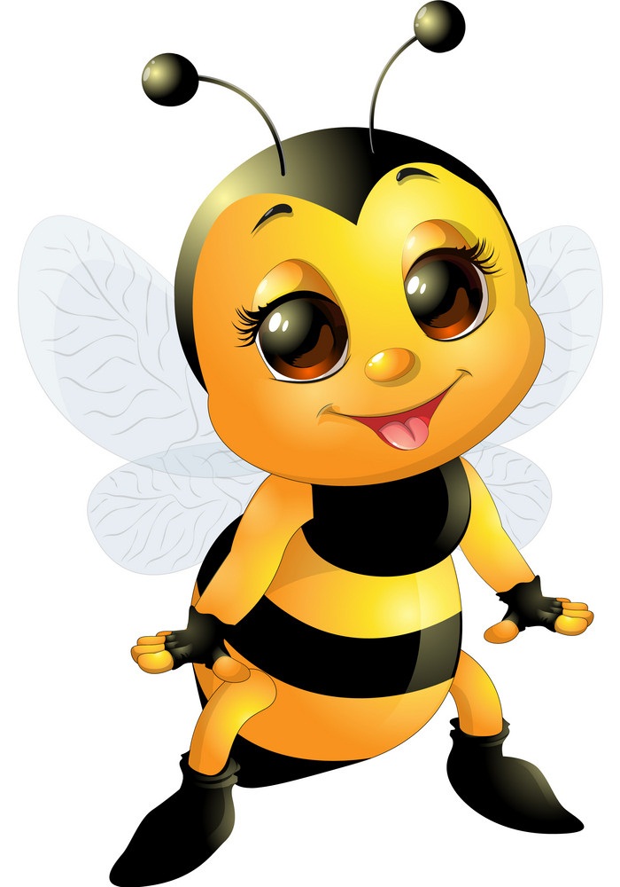 美しくかわいいミツバチのイラスト イラスト
