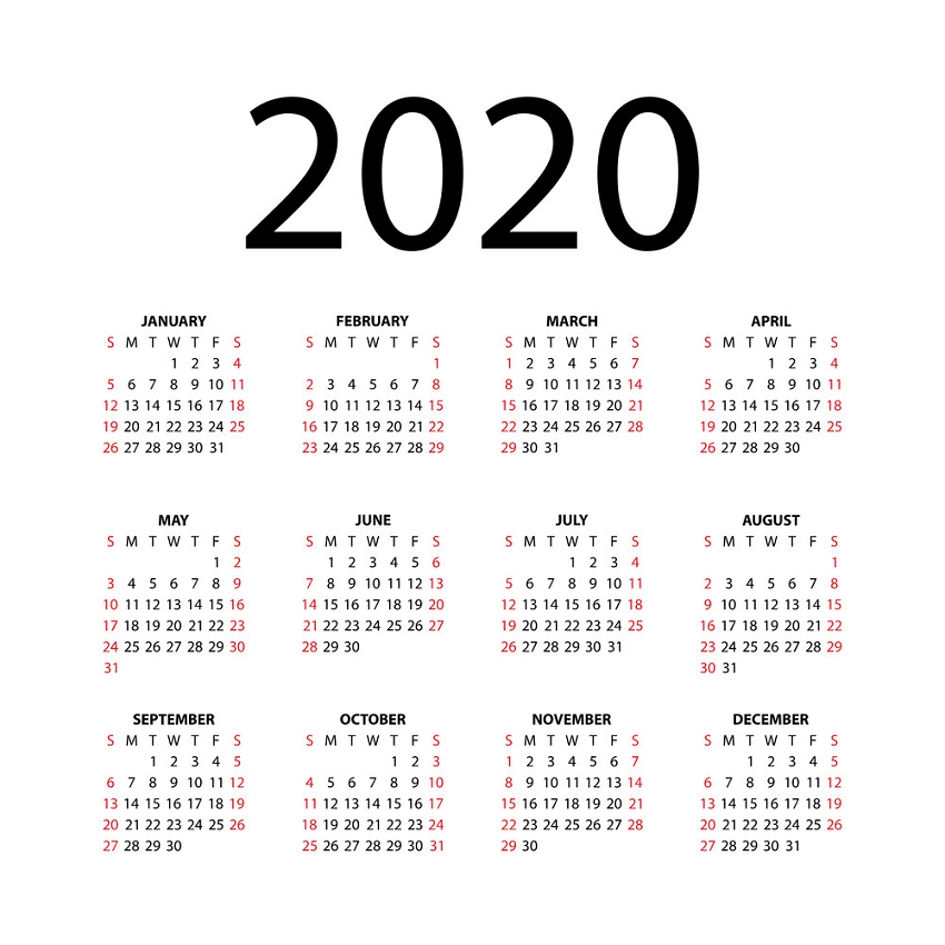 2020年のイラストカレンダーpng イラスト