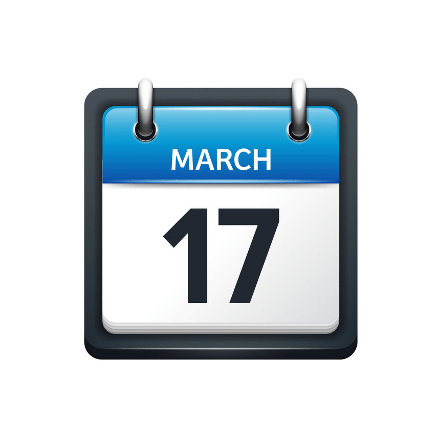3月17日のカレンダーアイコンフラットpngのイラスト イラスト