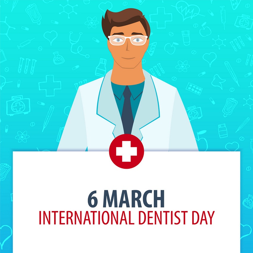 3 月 6 日の国際歯科医の日のイラスト