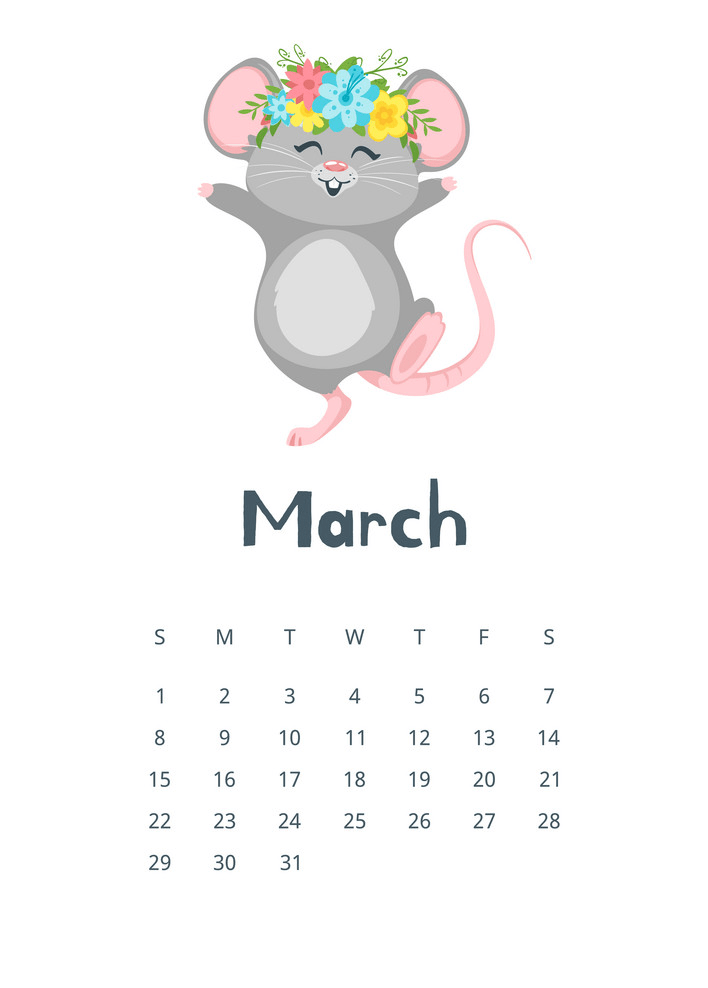 3月カレンダーフラットpngのイラスト イラスト