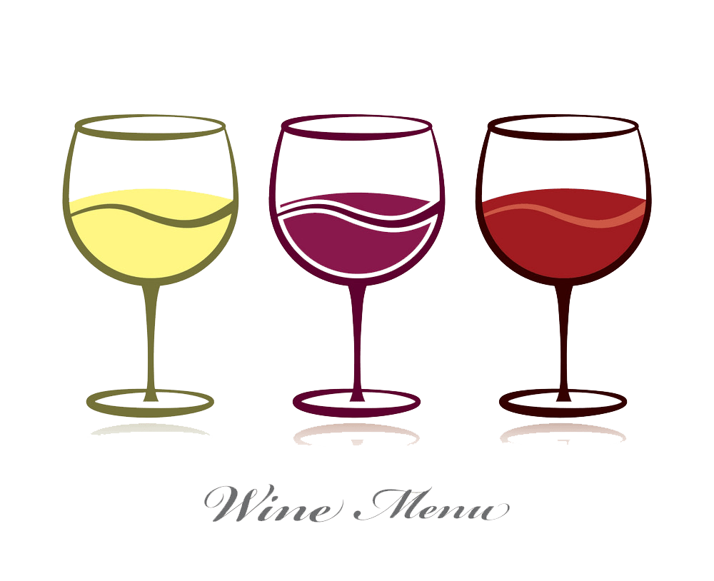 3つのワイングラスのイラストpng透明