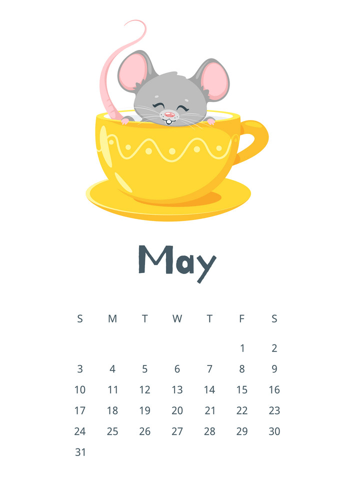 5月カレンダーフラットpngのイラスト