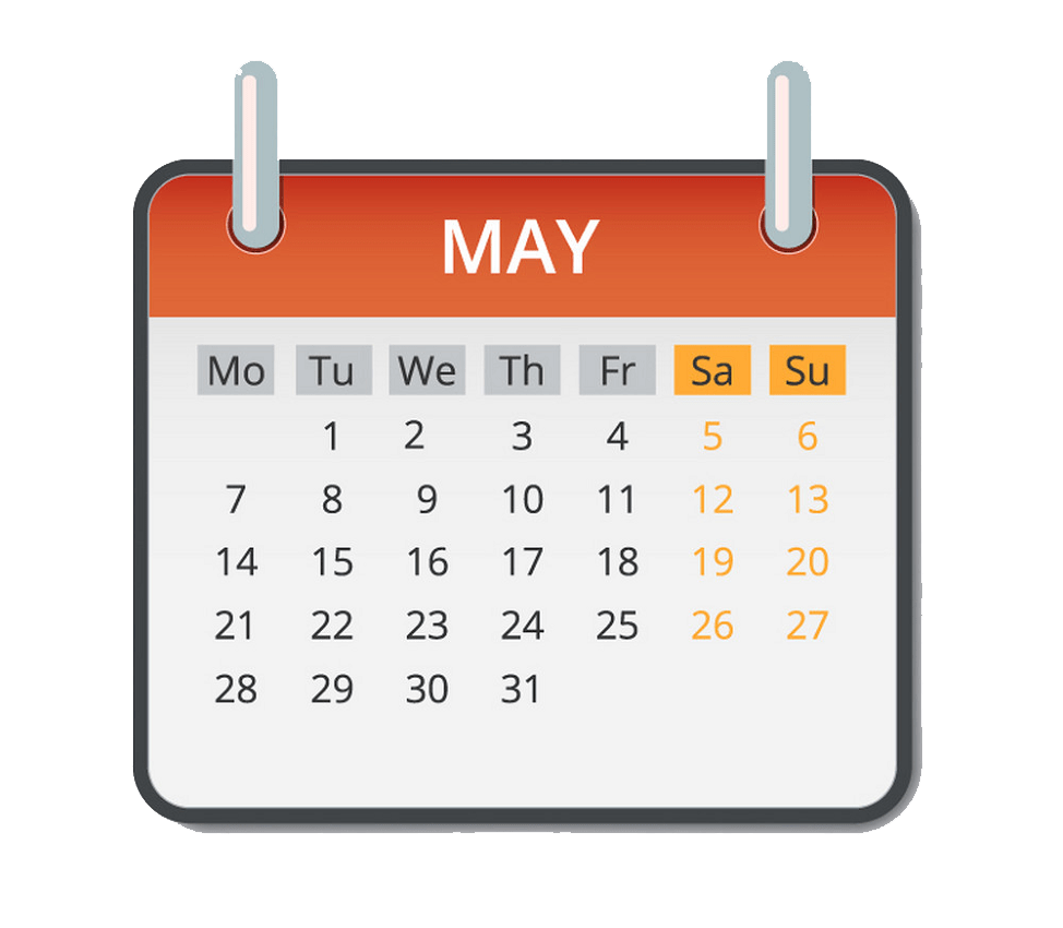 5月カレンダー透過のイラスト イラスト