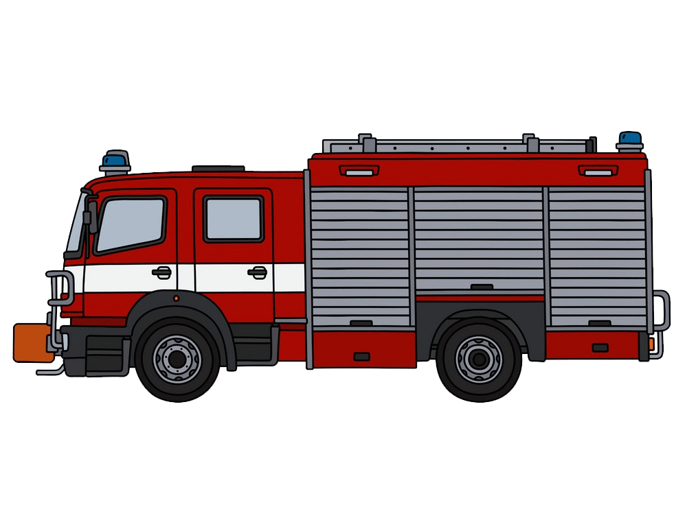 赤い消防車png透明イラスト イラスト