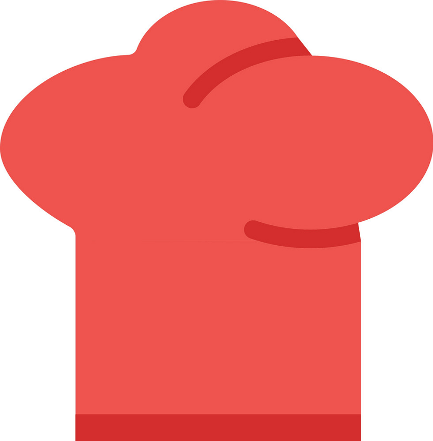 赤いシェフの帽子のアイコン PNG イラスト