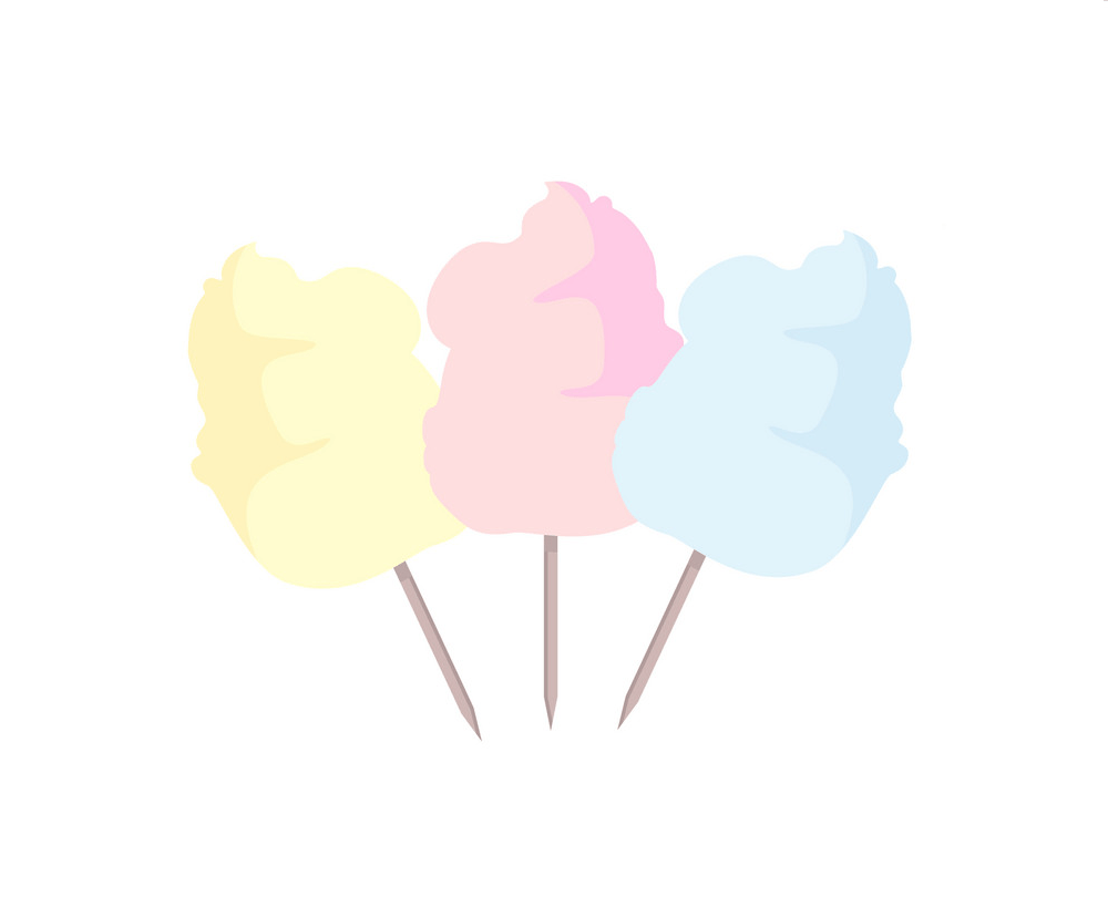 甘い綿菓子のイラストpng