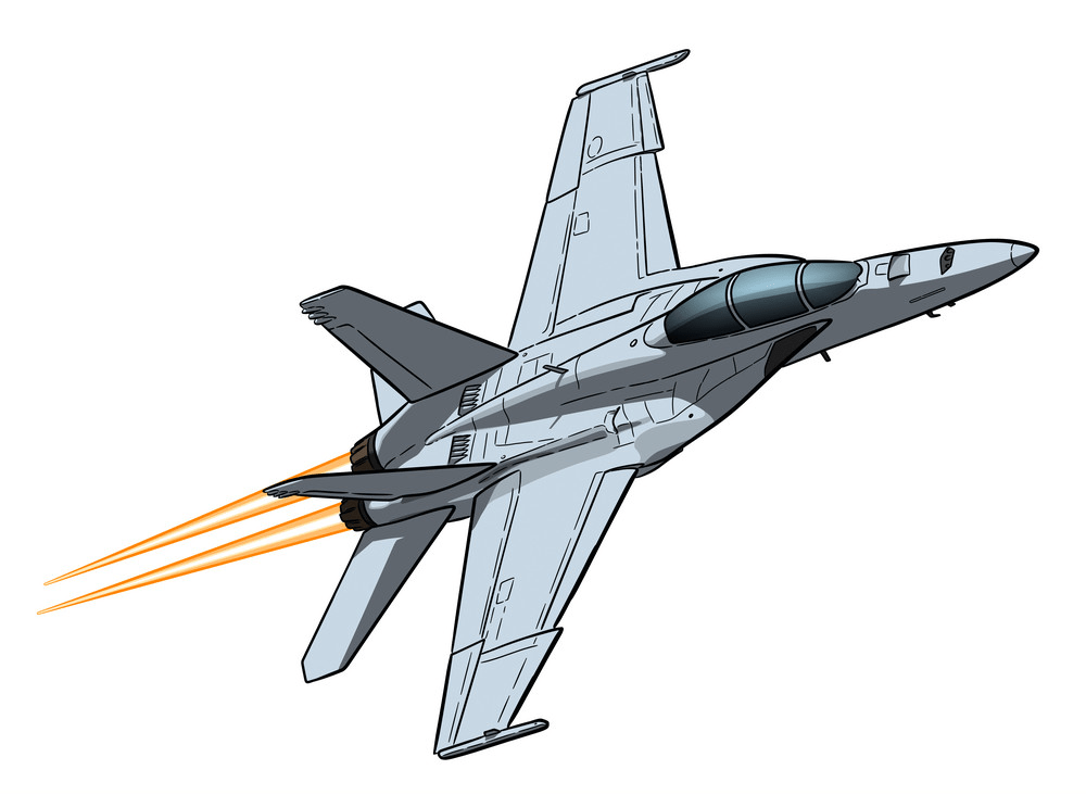 アメリカのジェット戦闘機のイラストpng