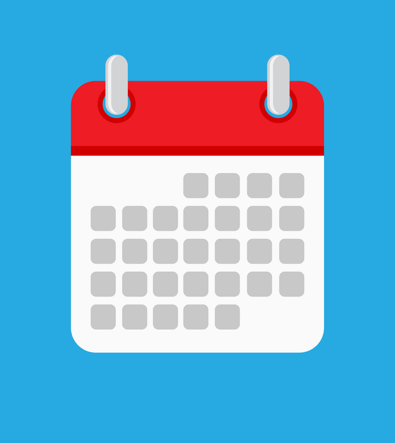青色の背景 PNG のイラスト カレンダー アイコン