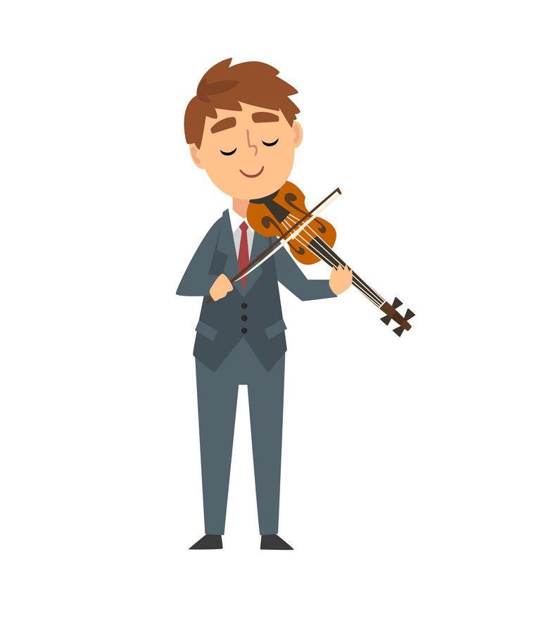 バイオリンを弾く男の子のイラストpng イラスト