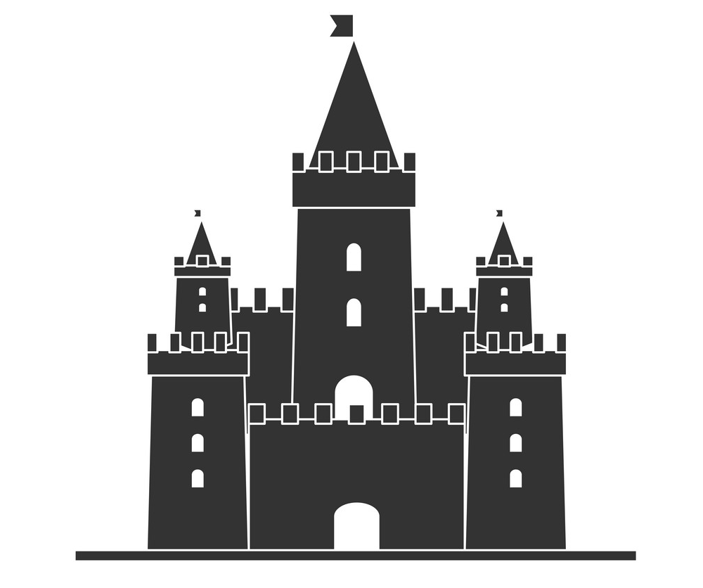 中世の城のアイコンpngイラスト イラスト