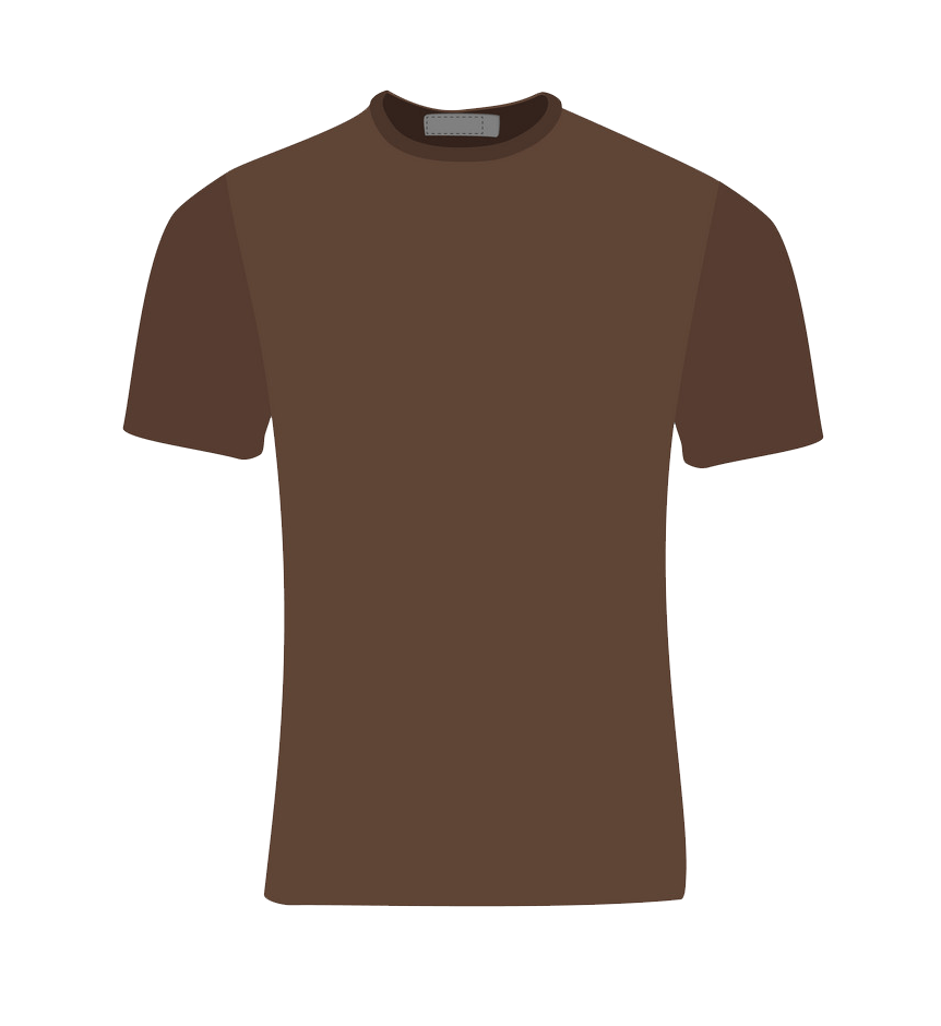 茶色のTシャツのイラストPNG透過 イラスト