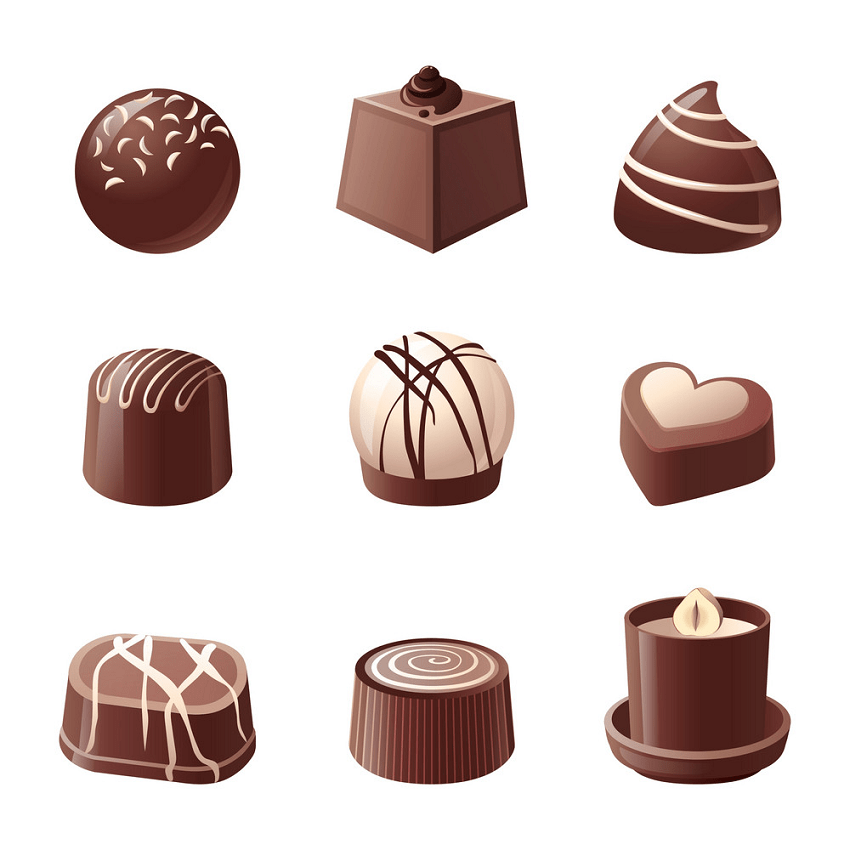 チョコレートキャンディーのイラストpng