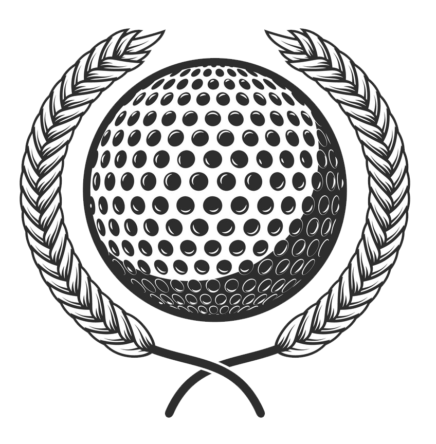 月桂冠のデザインのゴルフボールのイラストpng透明 イラスト