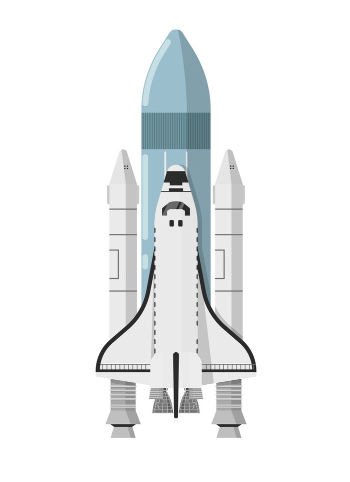 現代のスペースシャトルをイラストします イラスト