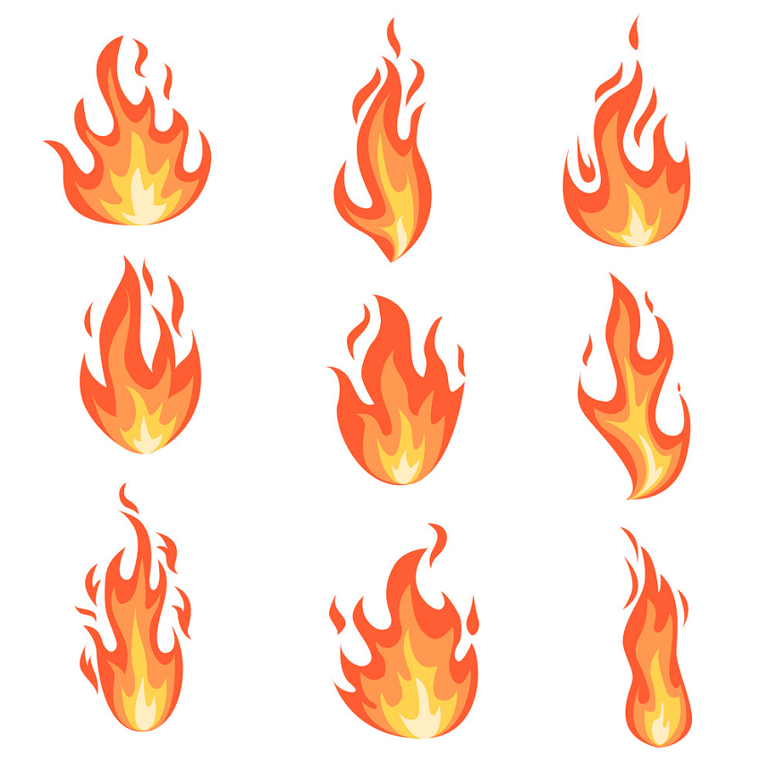 火を点ける炎のイラスト イラスト