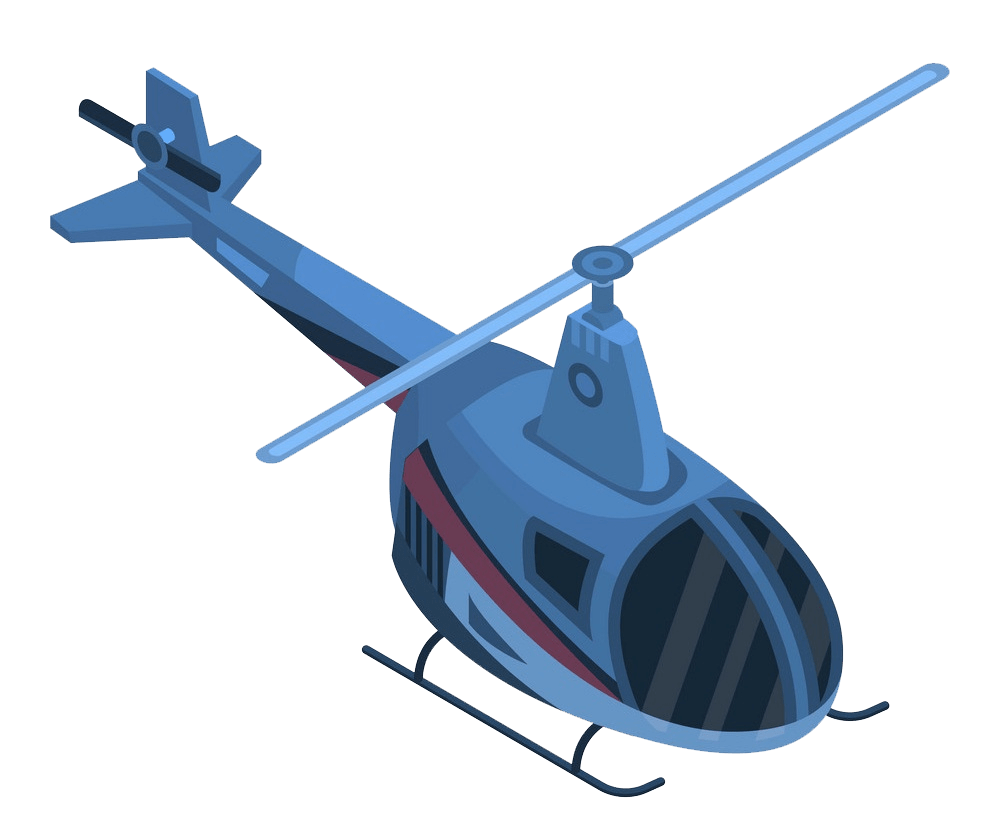 イラスト2人乗りヘリコプターPNG透明 イラスト