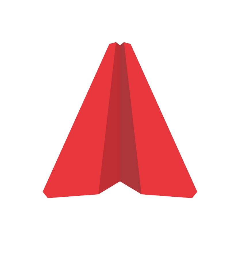 イラスト赤い紙飛行機のアイコン PNG 透明 イラスト