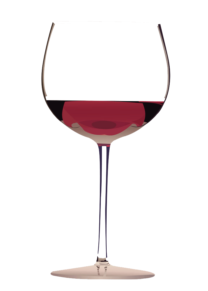 イラスト赤ワイングラス1 PNG透明