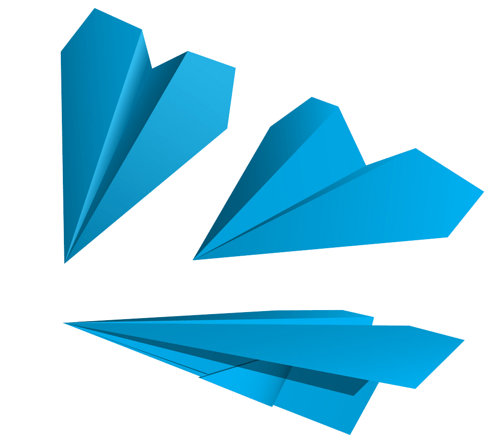 イラスト青い紙飛行機png透明 イラスト