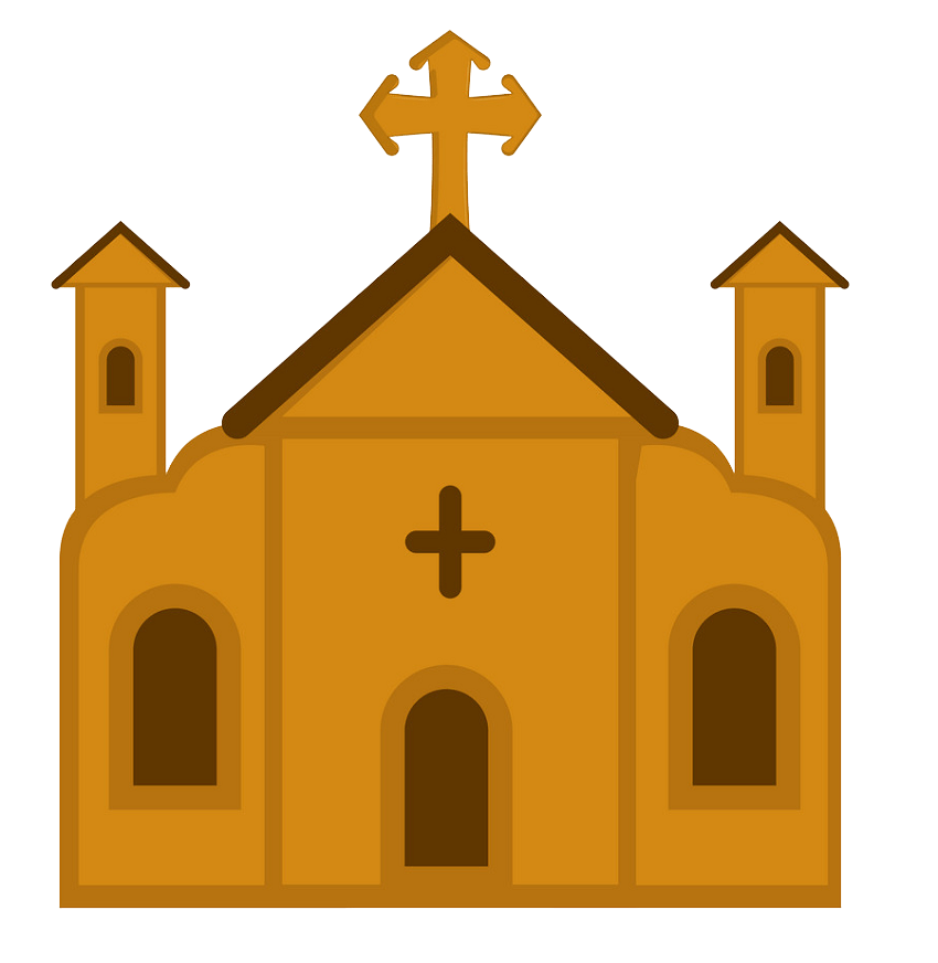 イラスト分離されたカトリック教会 PNG 透明