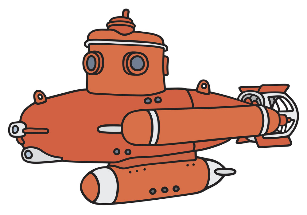 イラスト小さな赤い潜水艦png