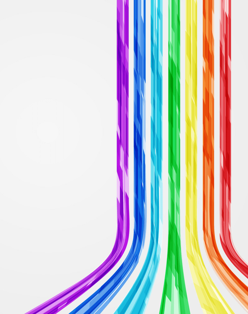 イラスト抽象的な虹の線png イラスト