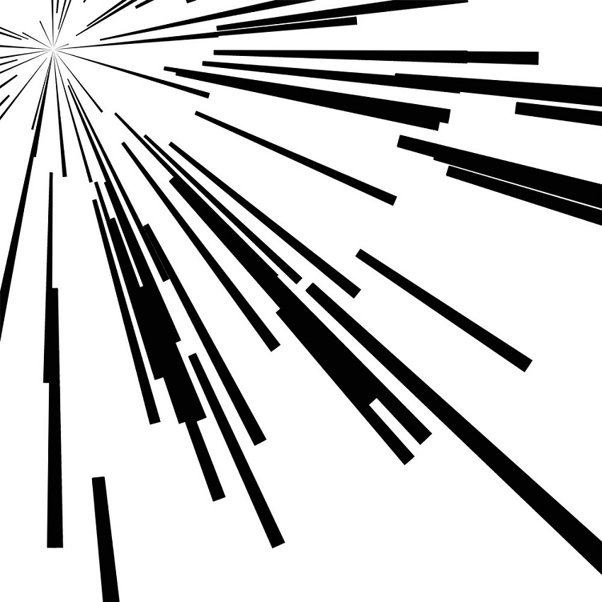イラスト抽象的なスピードモーションの黒い線